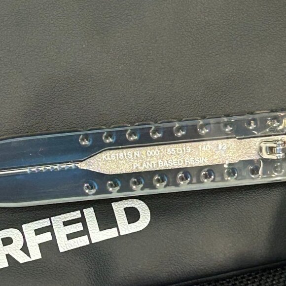 NWT Karl Lagerfeld Crystal Square Sunglasses + Padded Designer Case - Picture 4 of 4